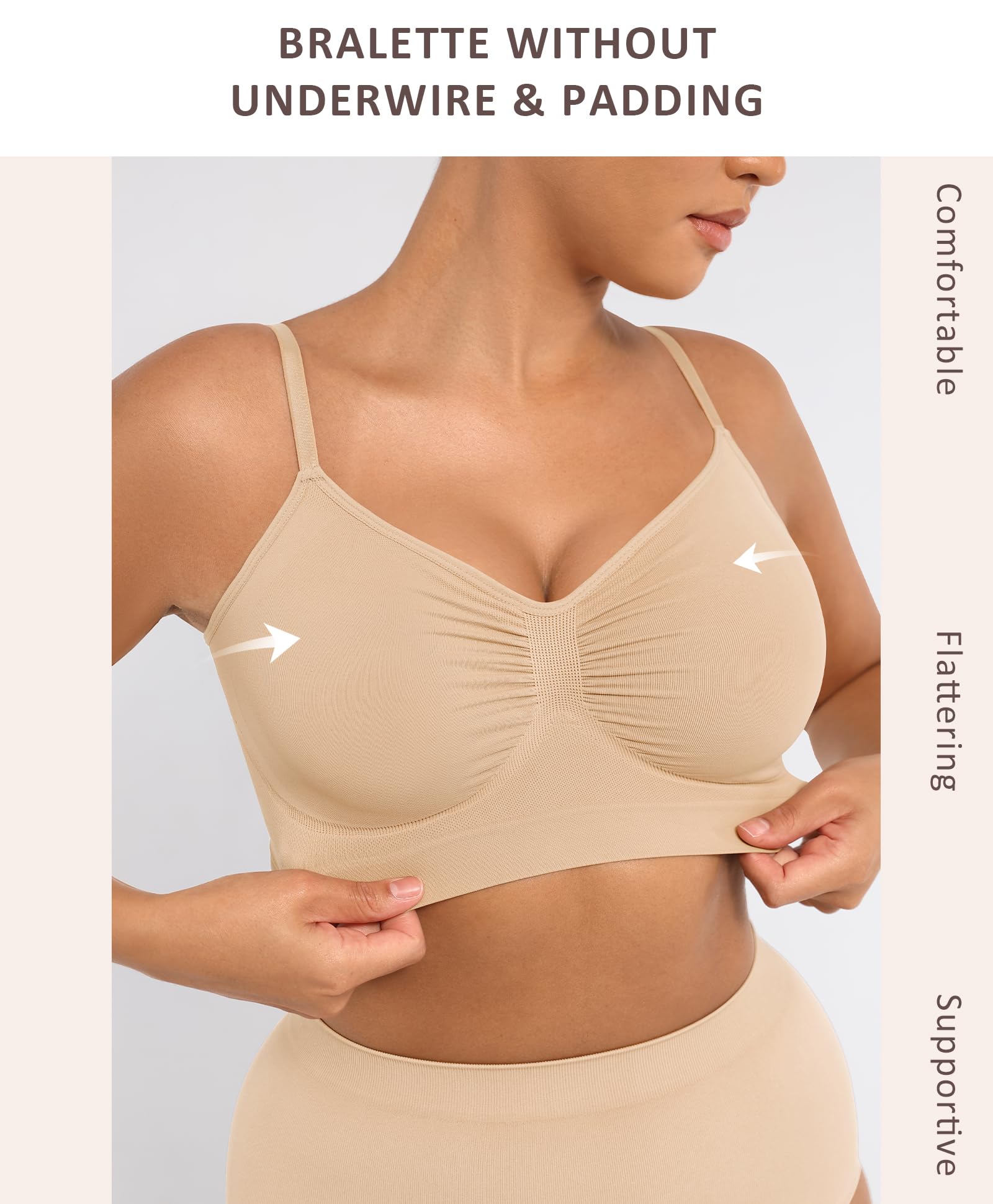 Bralettes for Women with Support Comfortable Bras No Underwire Seamless