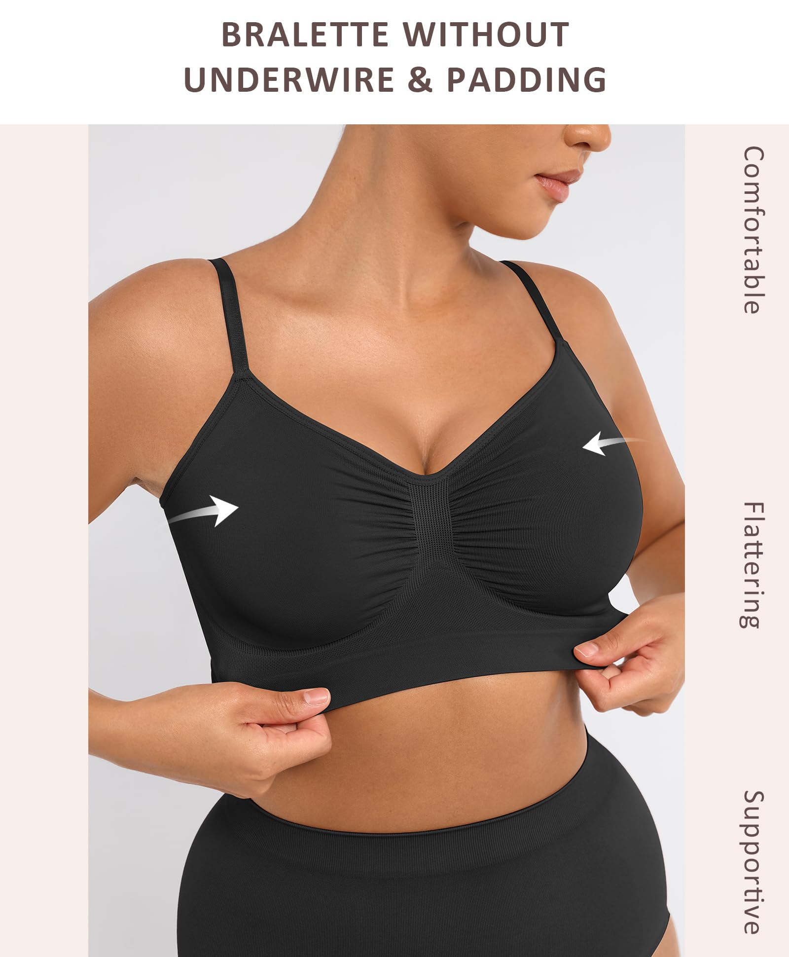 Bralettes for Women with Support Comfortable Bras No Underwire Seamless