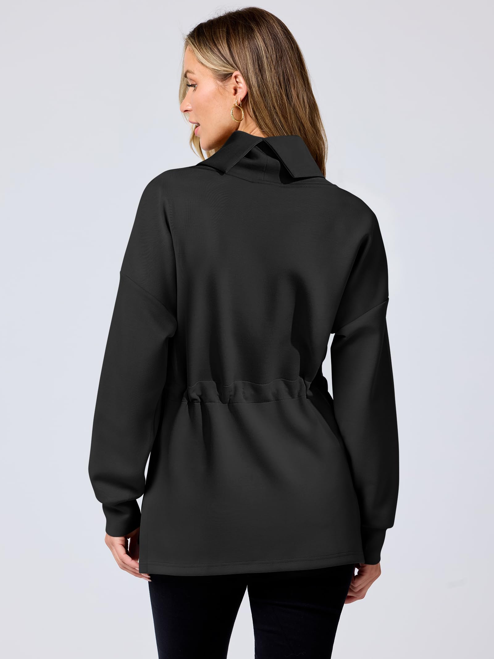 Women's Turtleneck Drawstring Waist Pullover Tops (Buy 2 Free Shipping)