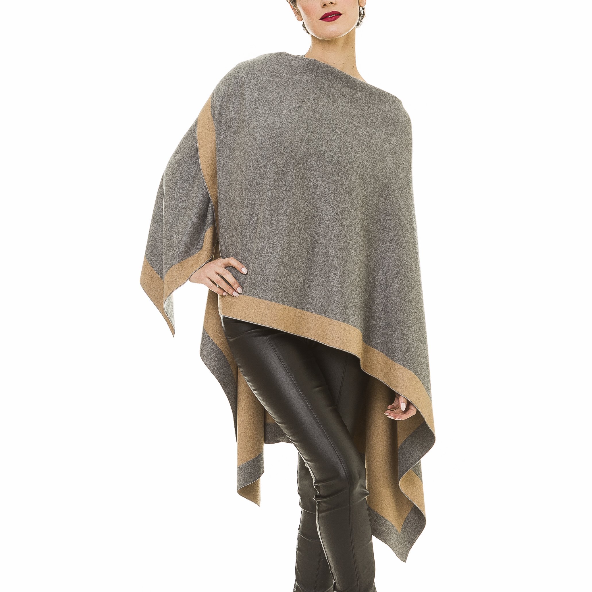 Women's Shawl Wrap Poncho Ruana Cape Cardigan Sweater Open Front