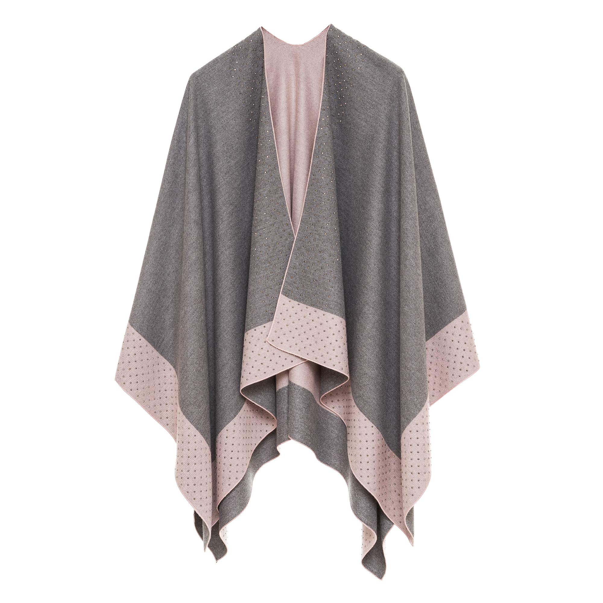 Women's Shawl Wrap Poncho Ruana Cape Cardigan Sweater Open Front