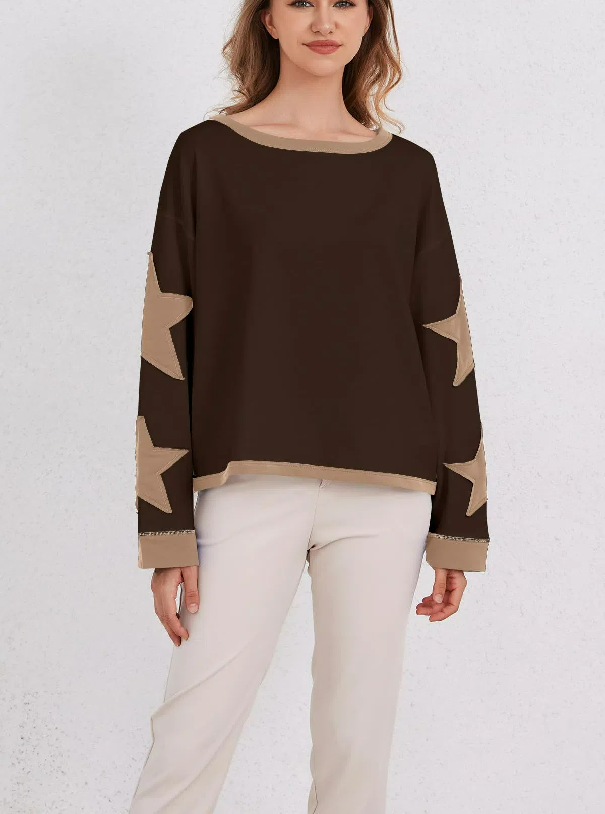 Star Graphic Oversized Sweatshirts for Women (Buy 2 Free Shipping)