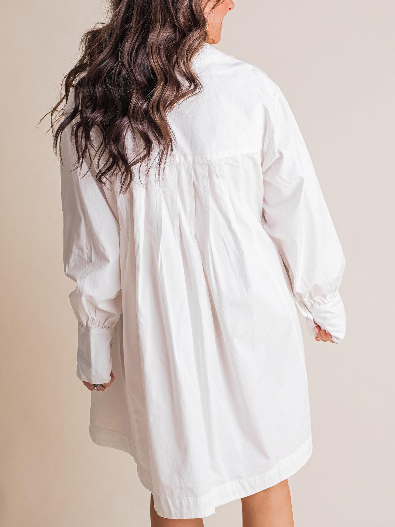 💝Women's Solid Button Pleated Shirt Dress(Buy 2 Free Shipping)