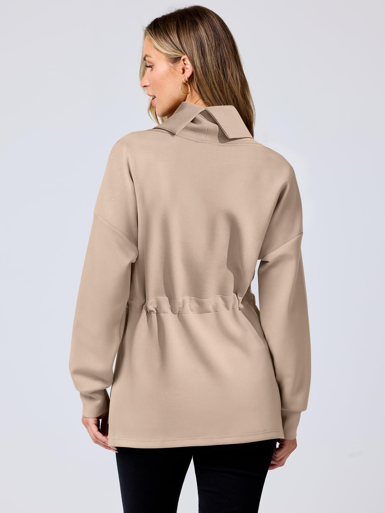 Women's Turtleneck Drawstring Waist Pullover Tops (Buy 2 Free Shipping)