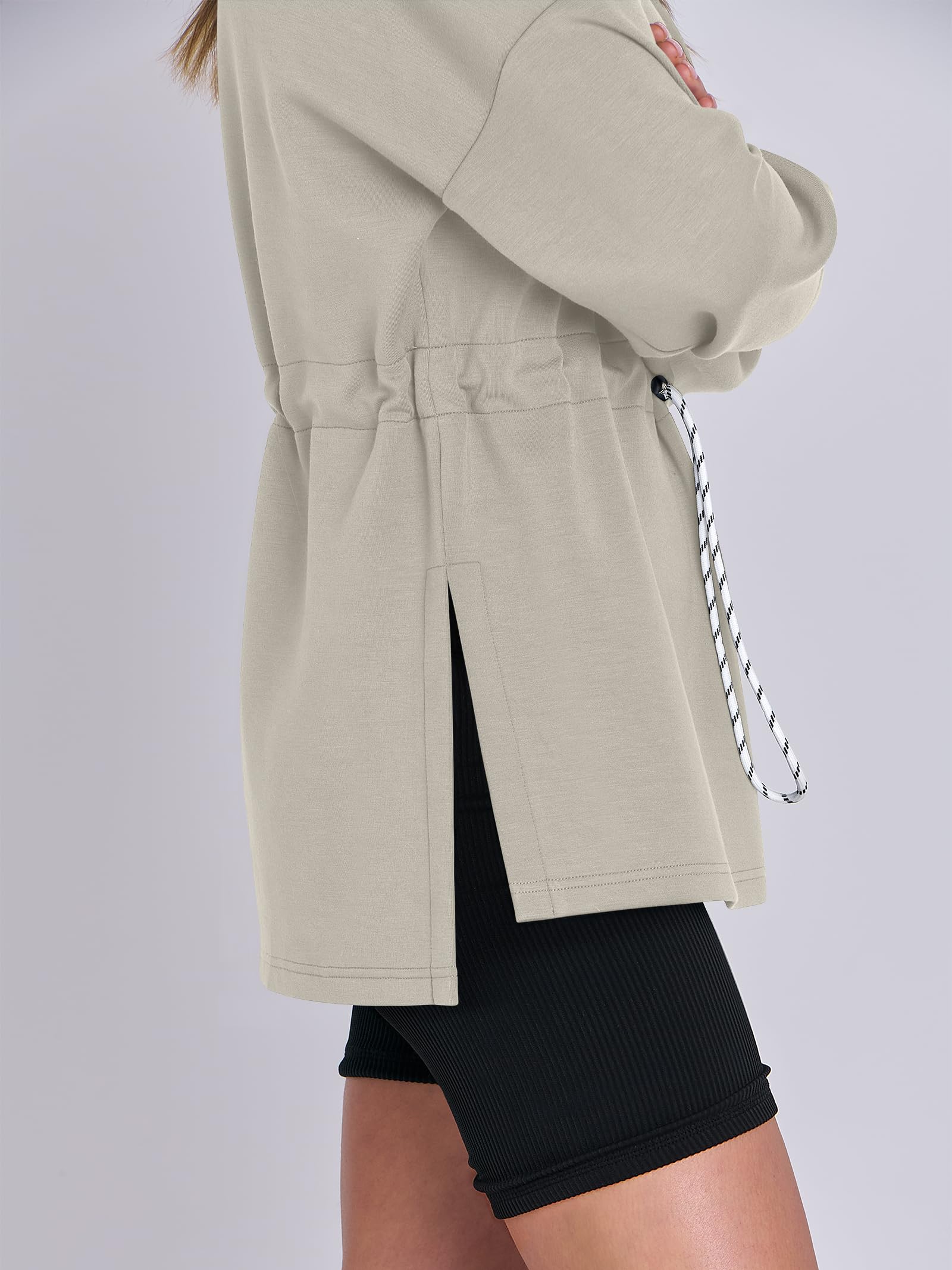 Women's Turtleneck Drawstring Waist Pullover Tops (Buy 2 Free Shipping)