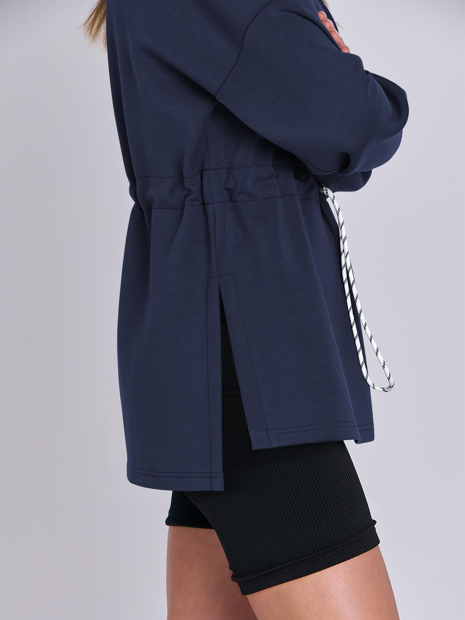 Women's Turtleneck Drawstring Waist Pullover Tops (Buy 2 Free Shipping)