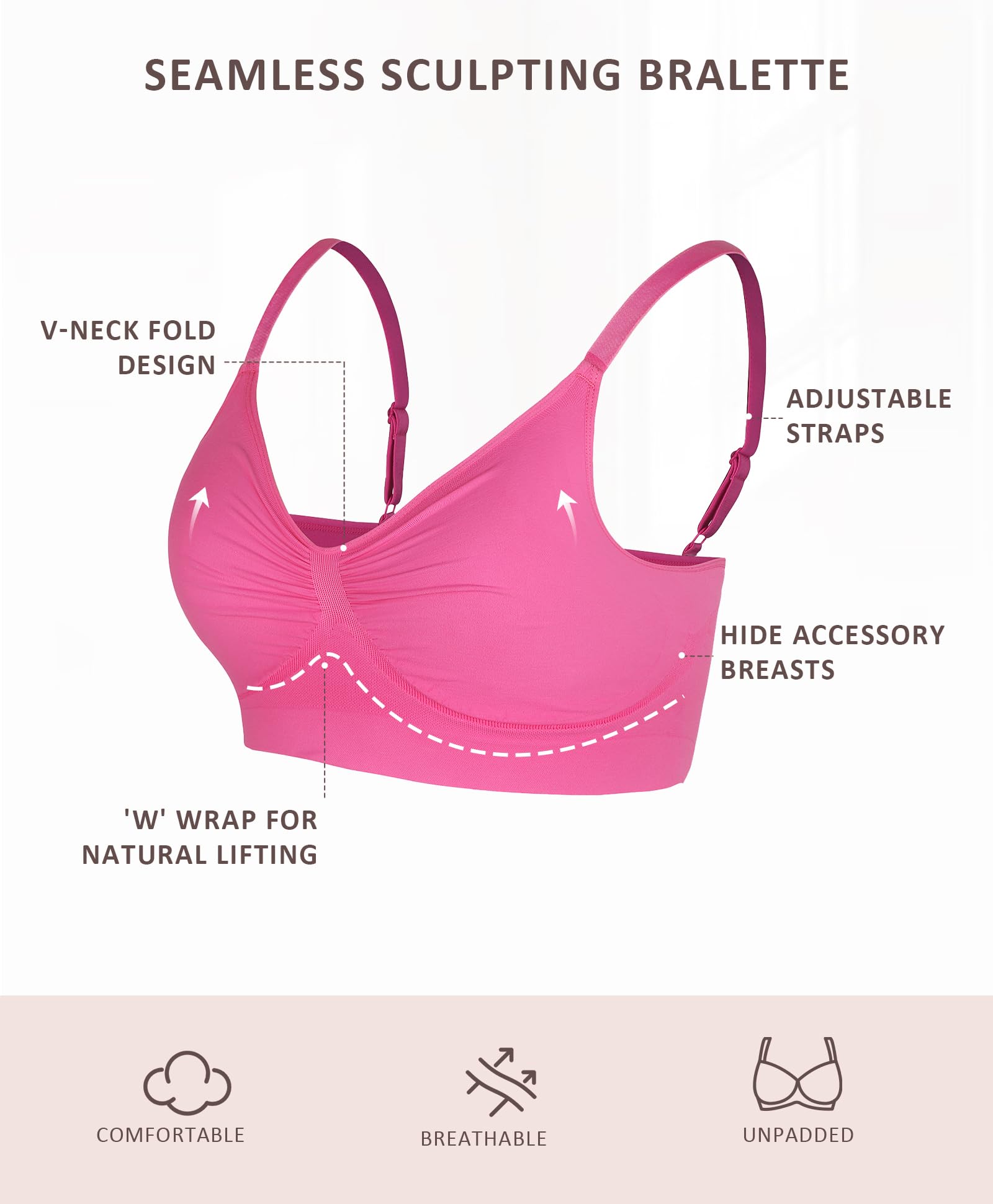 Bralettes for Women with Support Comfortable Bras No Underwire Seamless