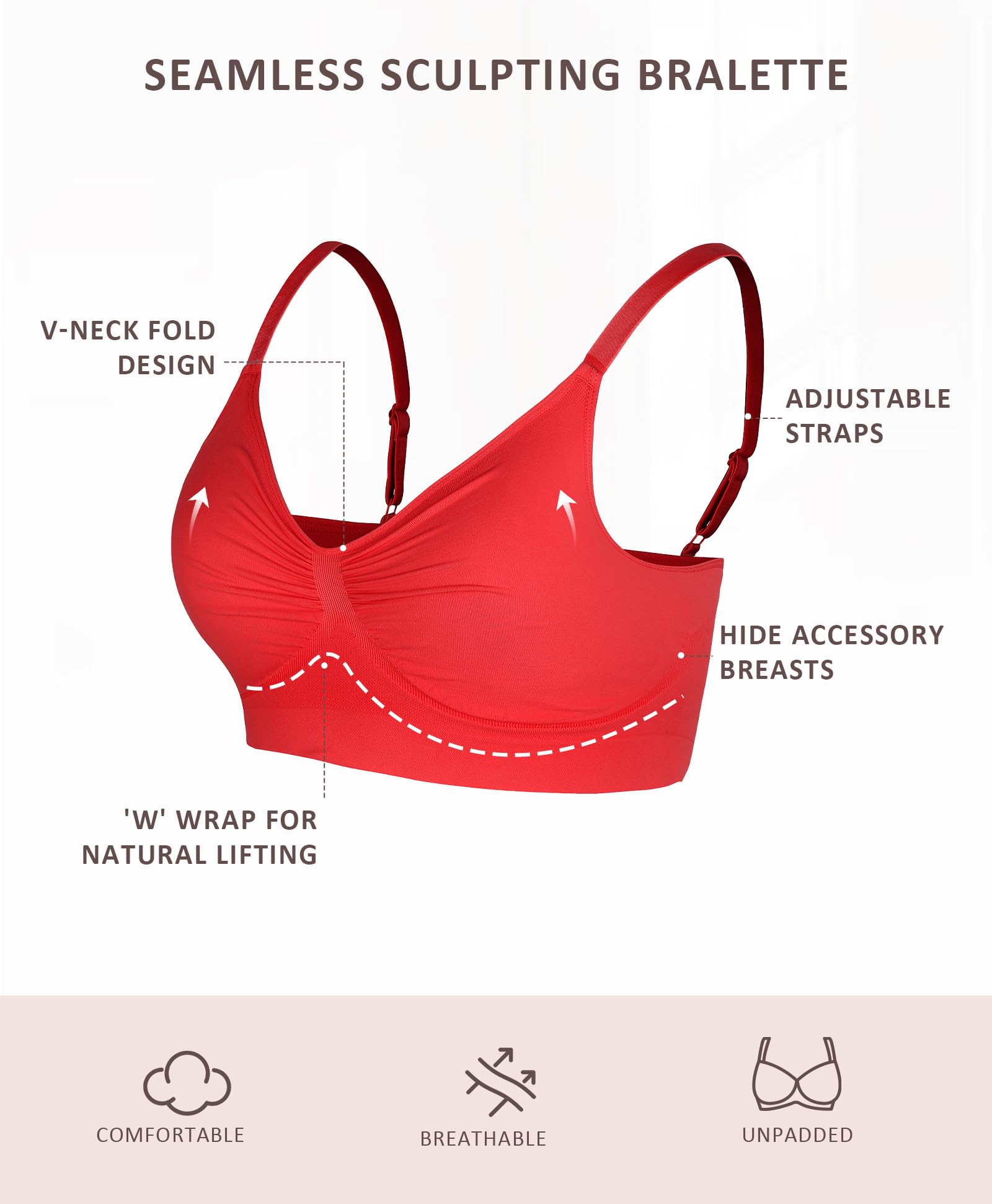 Bralettes for Women with Support Comfortable Bras No Underwire Seamless