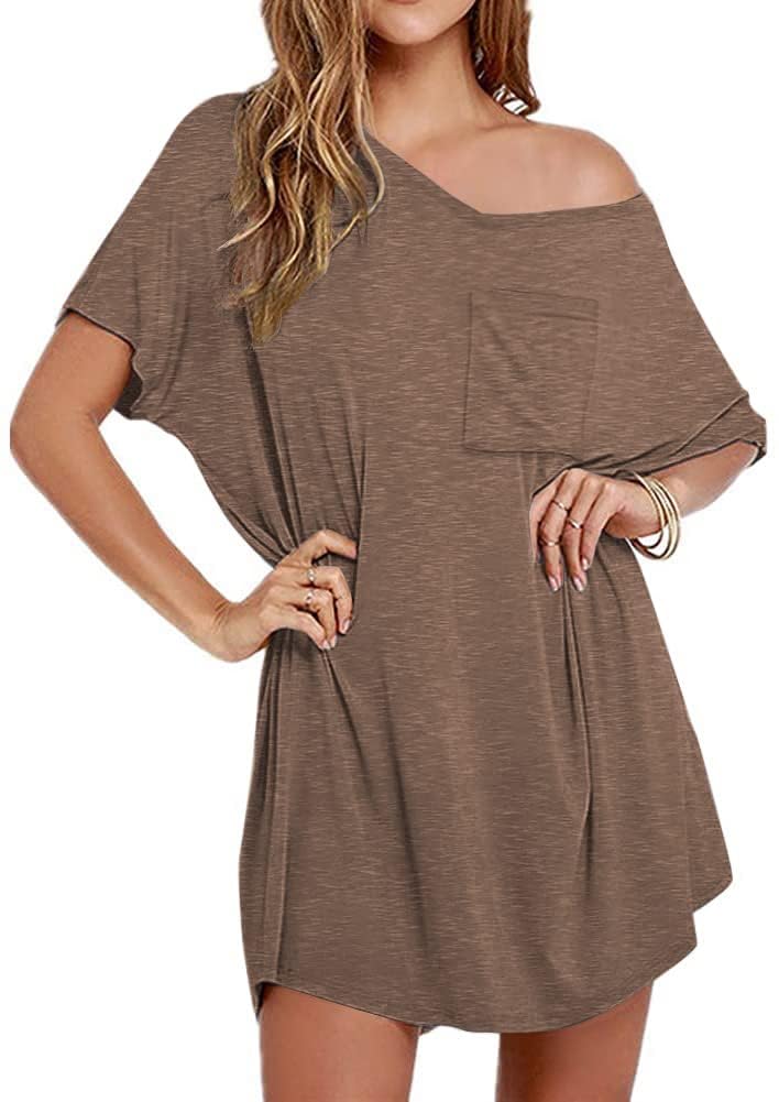 Womens Boyfriend Style T-shirt Lounge Dress(BUY 2 FREE SHIPPING)