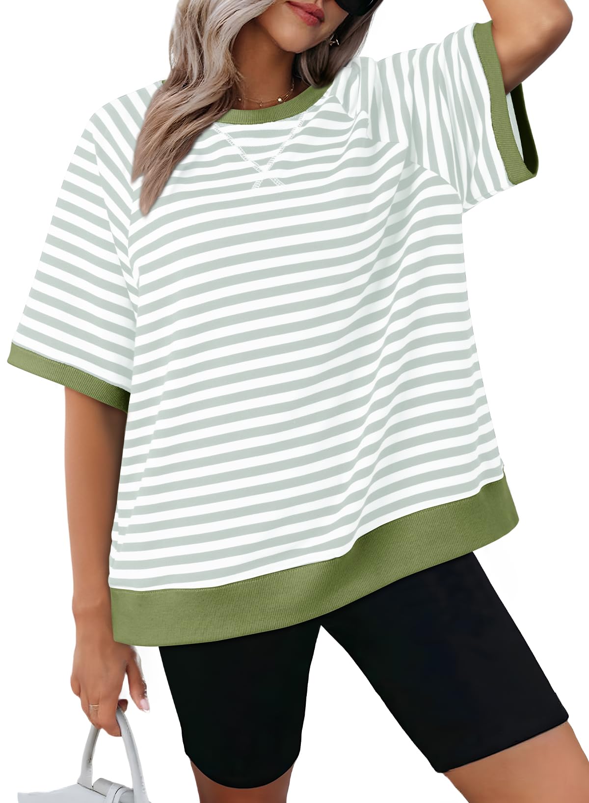 Oversized T Shirts for Women Casual Short Sleeve Summer Tops Tees