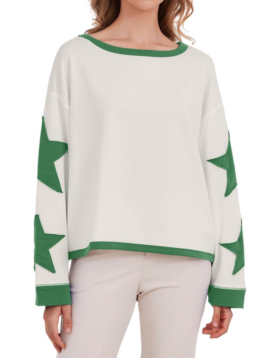 Star Graphic Oversized Sweatshirts for Women (Buy 2 Free Shipping)
