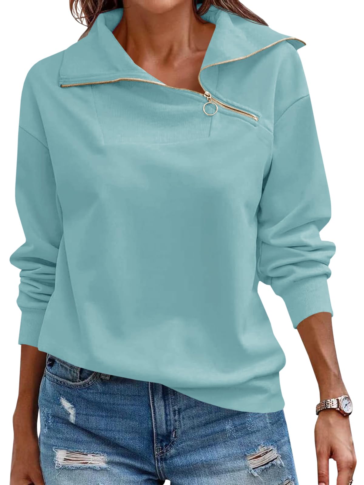 2024 New Women's Turtleneck Zipper Sweatshirt(buy 2 10% OFF)