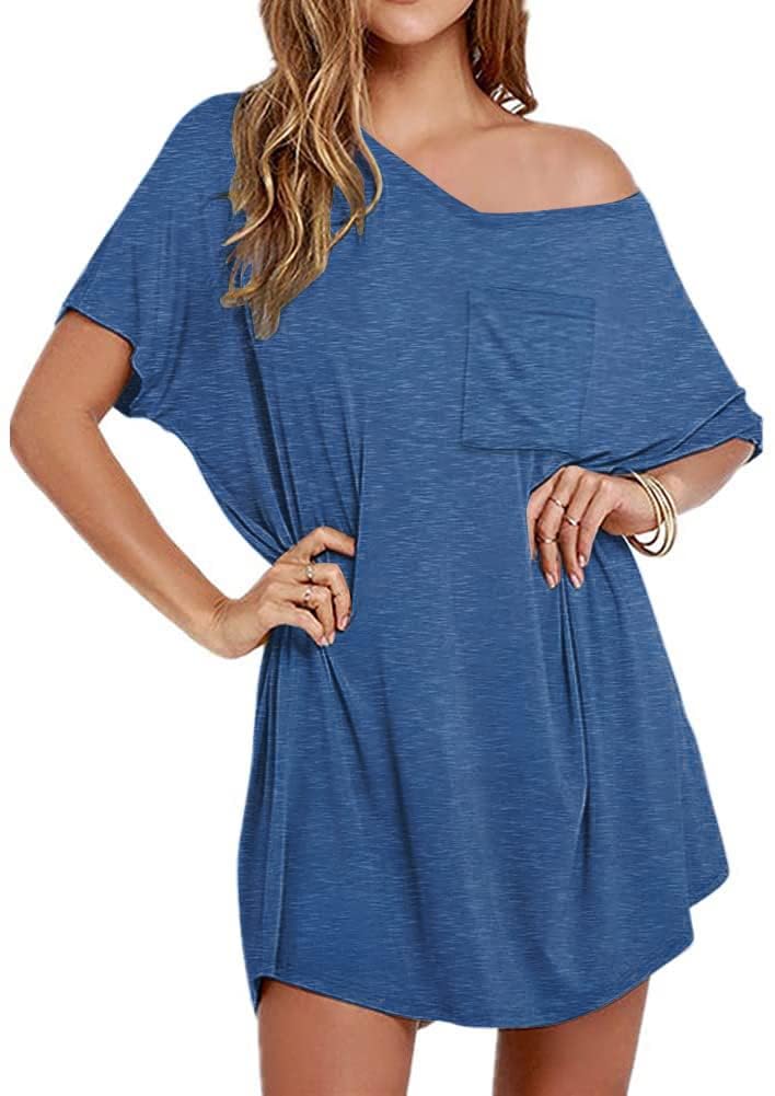 Womens Boyfriend Style T-shirt Lounge Dress(BUY 2 FREE SHIPPING)