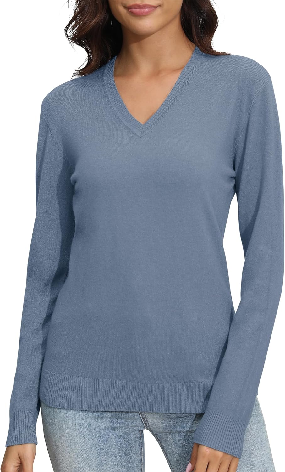 Women's Lightweight V-Neck Knit Sweater