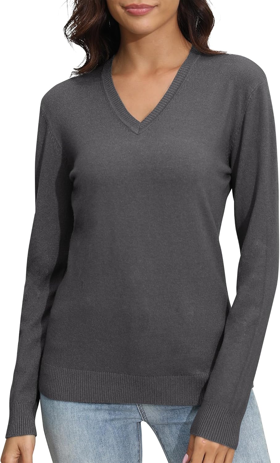 Women's Lightweight V-Neck Knit Sweater