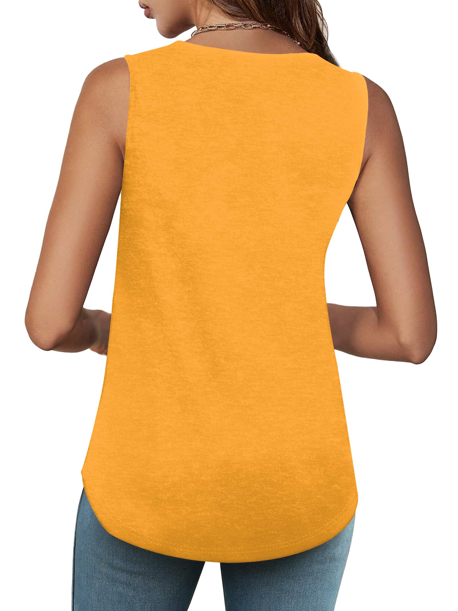 🔥Womens Shirts Casual Square Neck Sleeveless Tunic Tops(buy 3 free shipping)