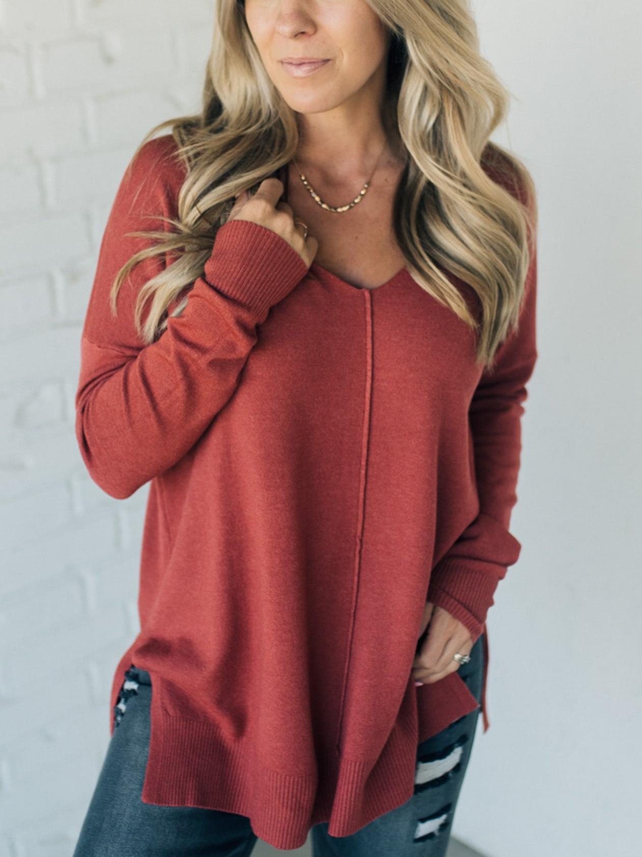 So Soft Seam Front Sweater (Buy 2 Free Shipping)