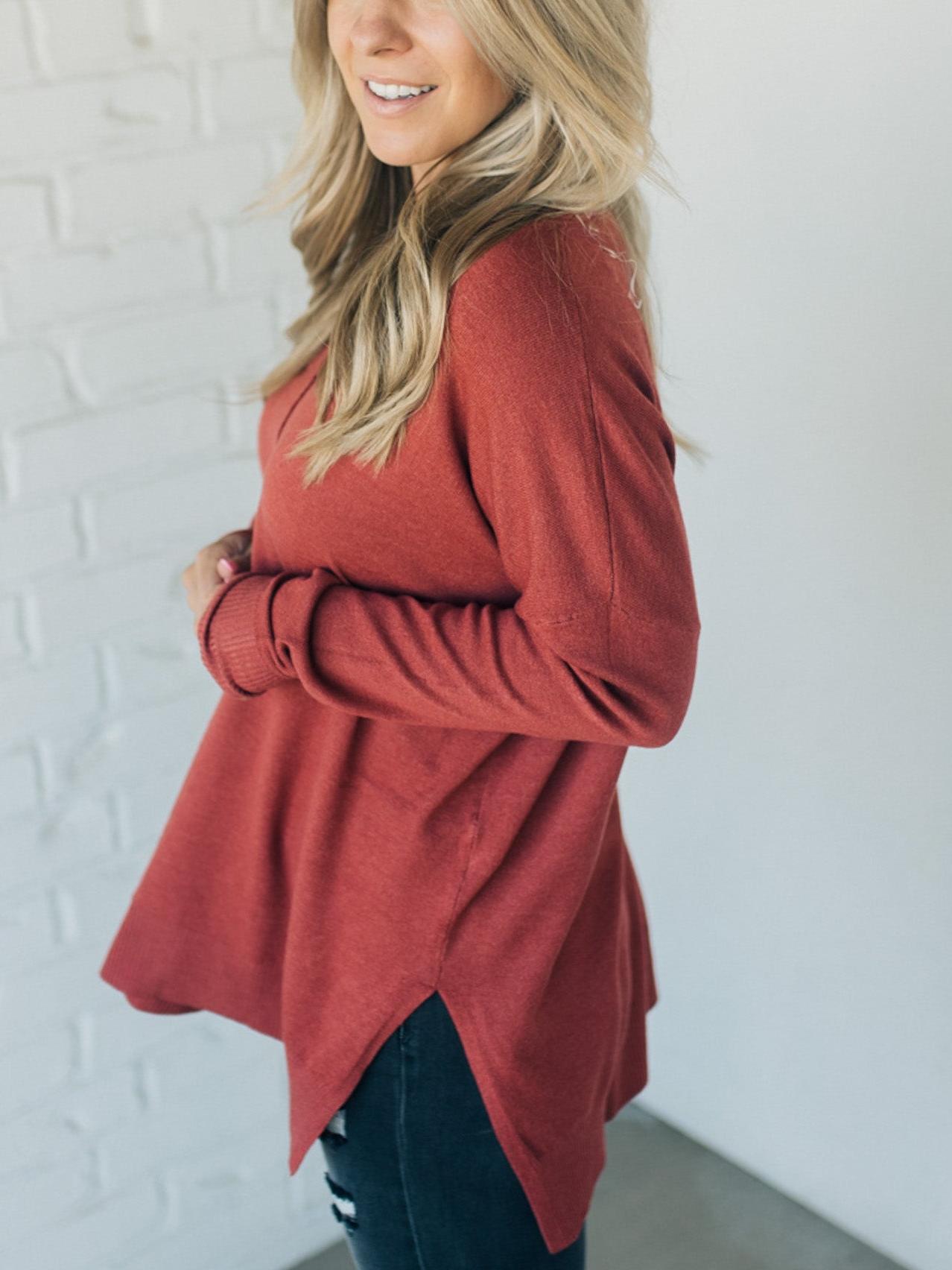 So Soft Seam Front Sweater (Buy 2 Free Shipping)