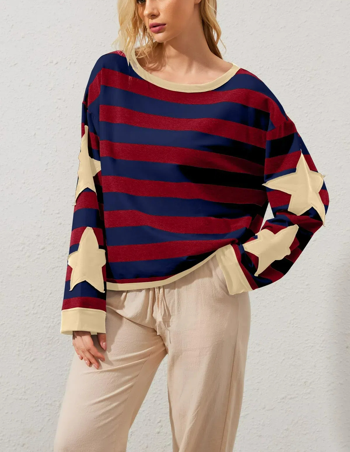 Star Graphic Oversized Sweatshirts for Women (Buy 2 Free Shipping)