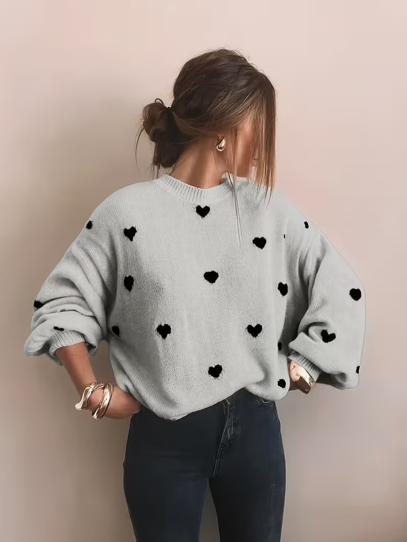 VALENTINE'S DAY SWEETHEART PRINT SWEATER (BUY 2 FREE SHIPPING)