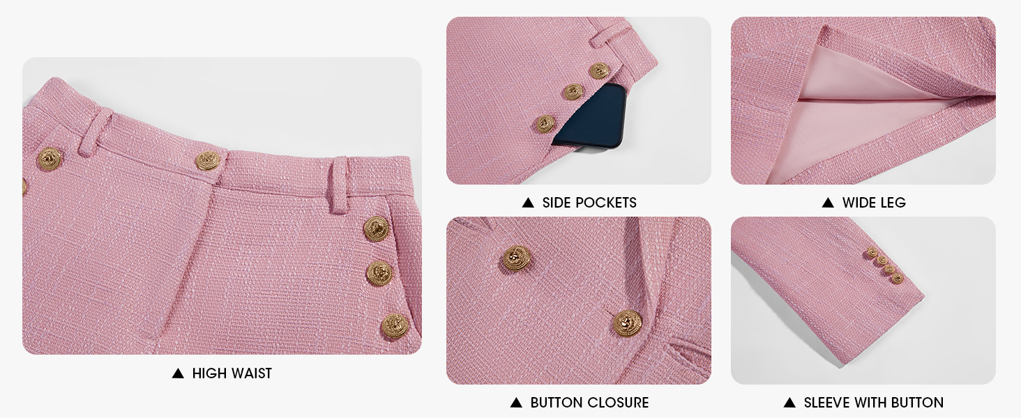 blazer shorts set for women womens 2 piece set two piece outfits tweed blazer jackets for women