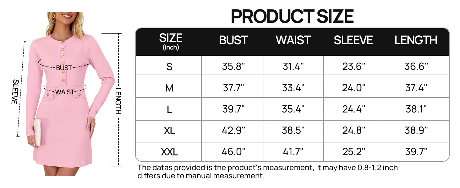 Women's Stretch Soft Comfy Knit Dress