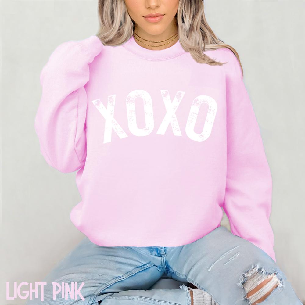 Women's Valentine's Day XOXO Pattern Heart Long-Sleeved Sweatshirt