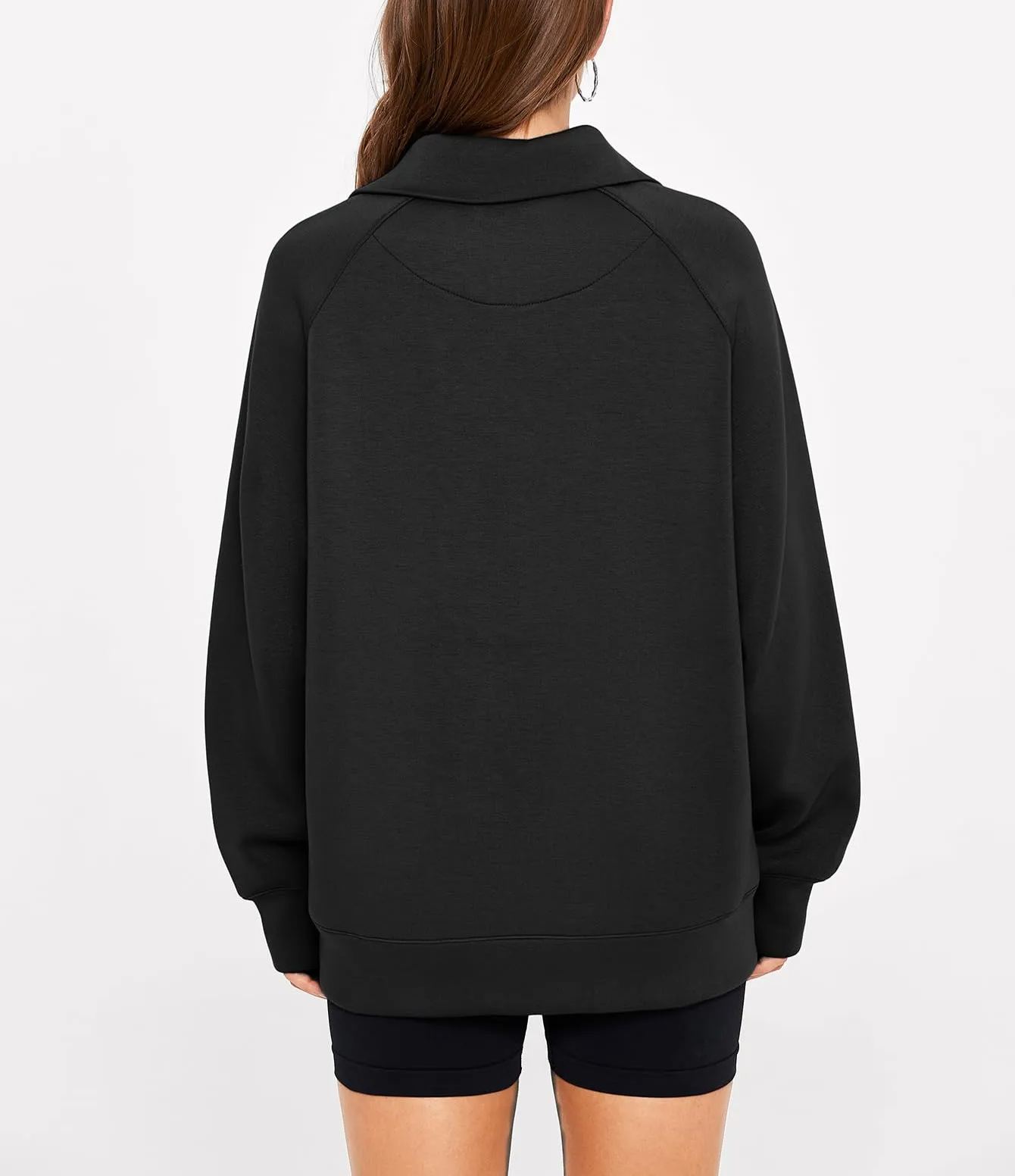 Women's Half Zip Oversized Sweatshirt with Pockets(BUY 2 10% OFF)