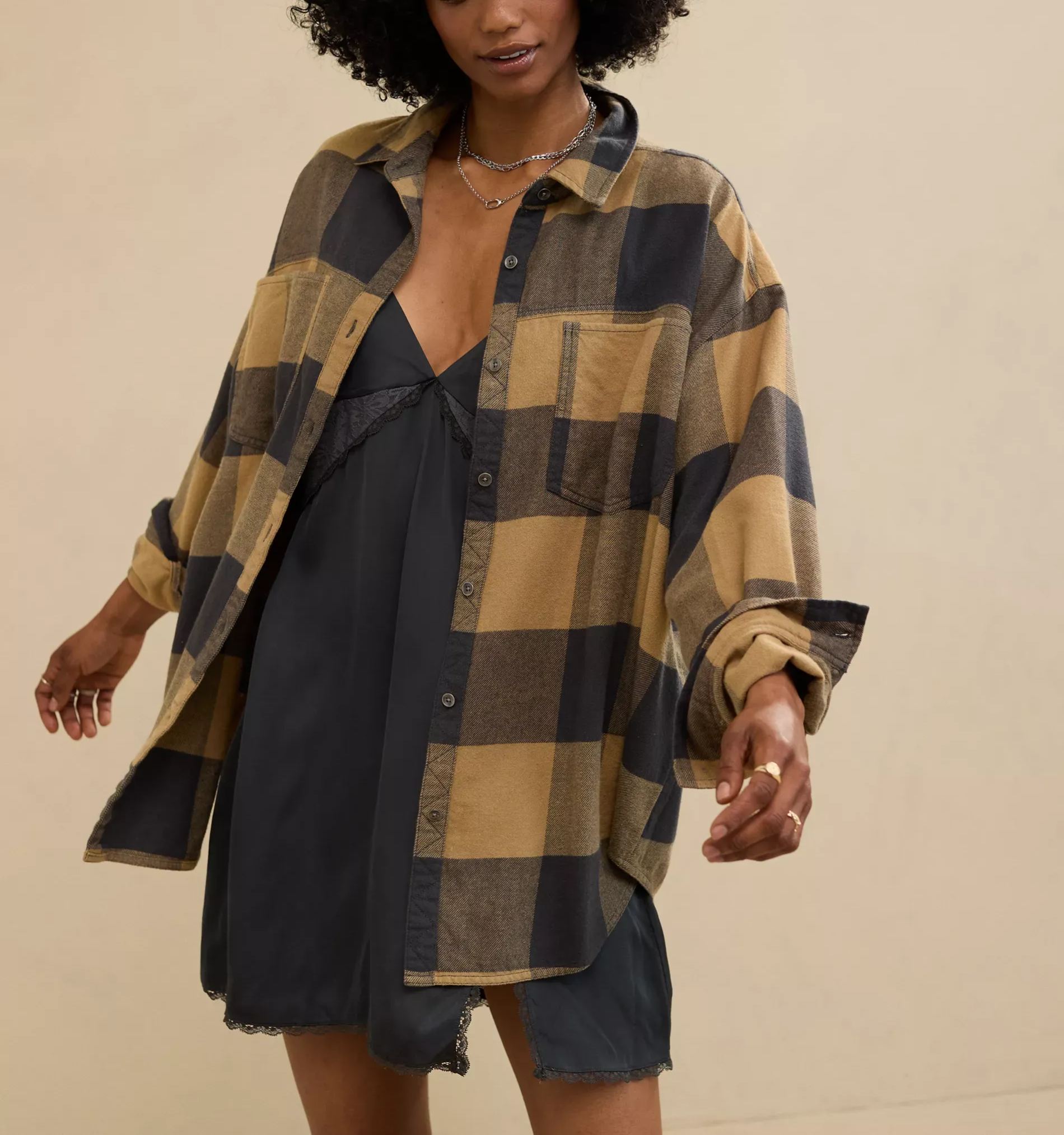 Women's Loose Flannel Casual Double Pocket Shirt[Buy 2 Free Shipping]