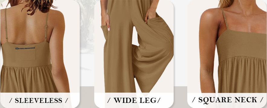 Sleeveless Spaghetti Strap Jumpsuit