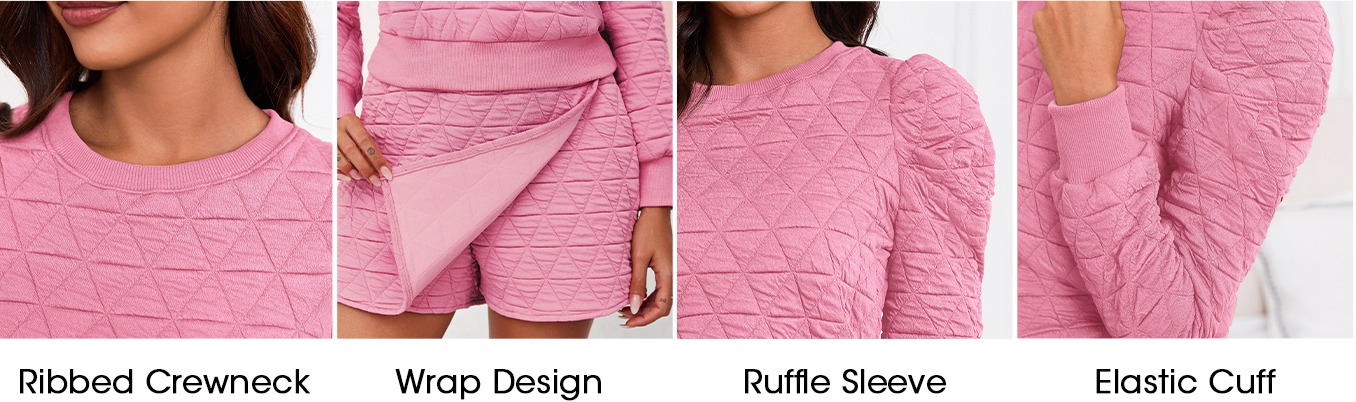 Fisoew Women's Two Piece Lounge Wear Set