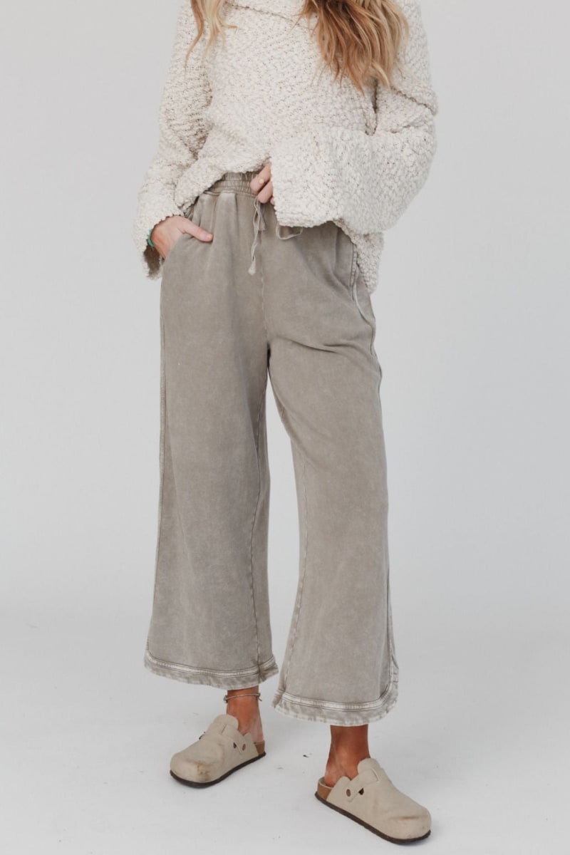 So Comfy Wide Leg Pant Cropped Length (buy 2 free shipping)