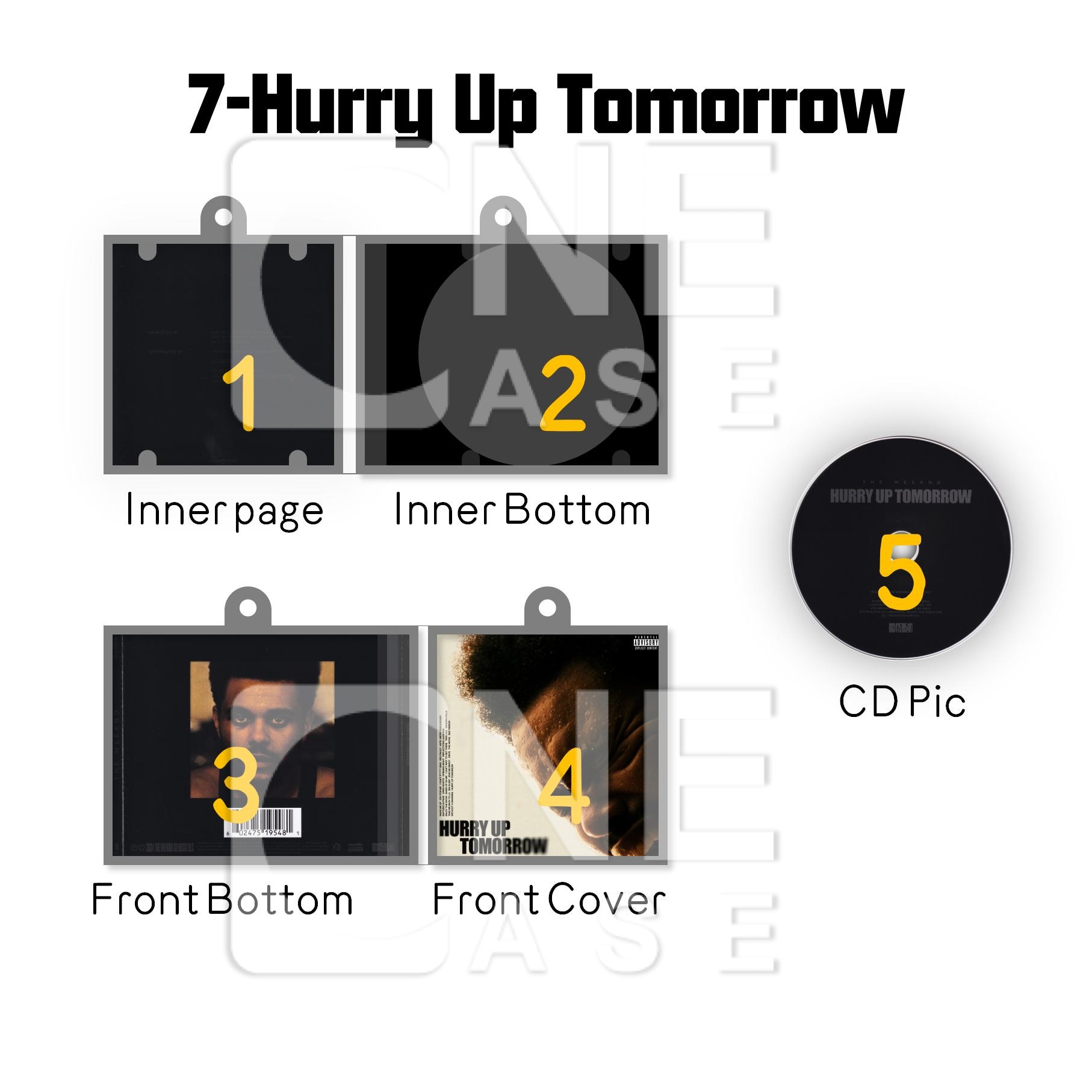 The Weeknd Mini Vinyl NFC Album Keychain CD Music Keychain Pendant Customized 