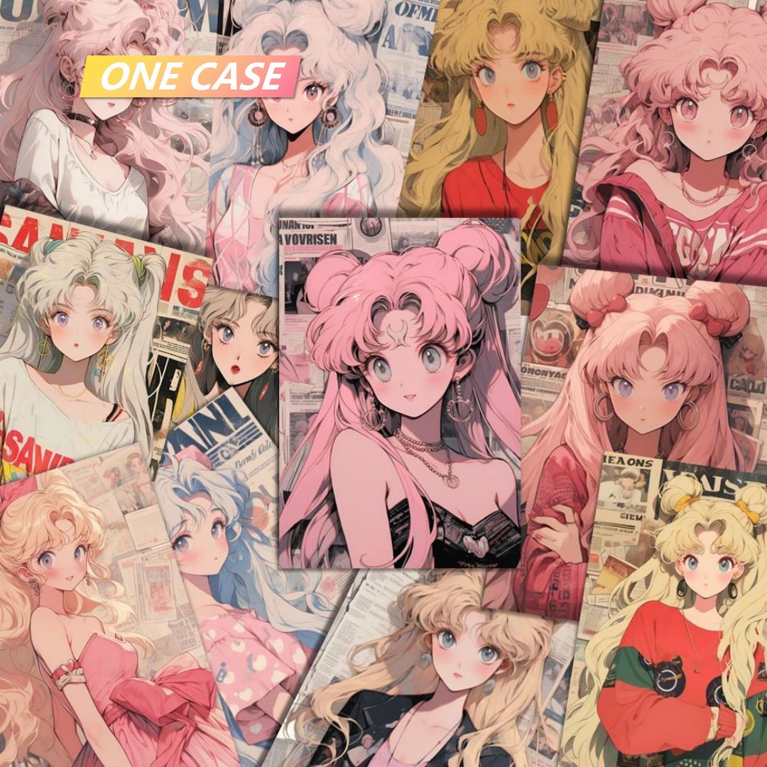48 Pieces Of Retro Style Sailor Moon stickers Two-dimensional Moon Peripheral Stickers-ONECASE.STUDIO