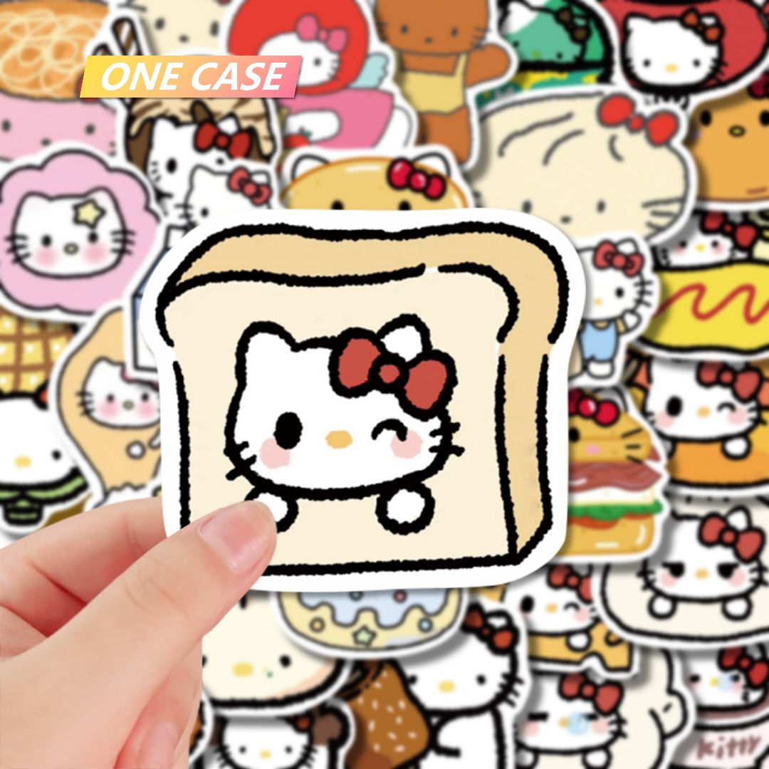 100 Cartoon Cute Food Hello Kitty Stickers -ONECASE.STUDIO