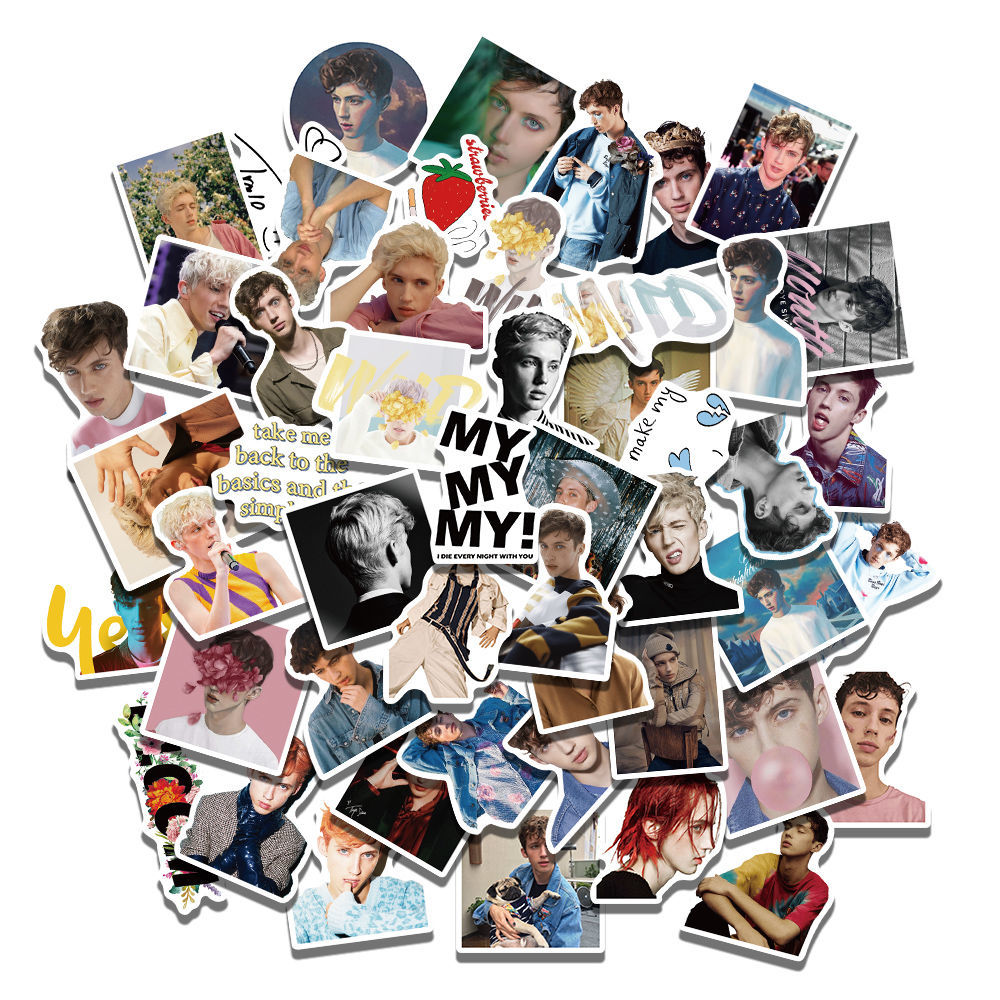 Troye Sivan Rock Band Retro Waterproof Decorative Sticker Rock Phone Sticker 