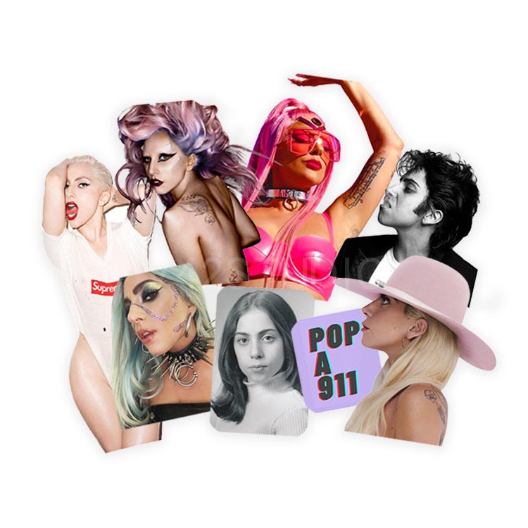 Lady Gaga Sticker Rock Band Retro Waterproof Decorative Sticker Rock Phone Sticker 
