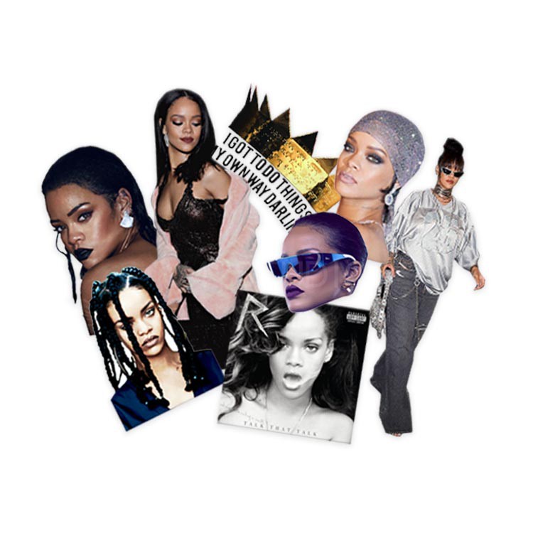 Rihanna Sticker Rap Album Retro Waterproof Decorative Sticker Phone Sticker 