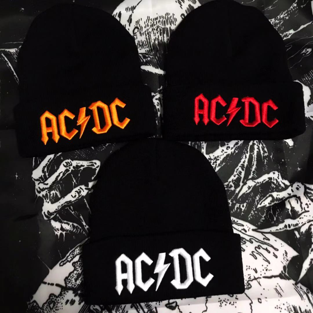 ACDC Band Peripherals Woolen Hat Knitted Hat Rock Heavy Metal Style
