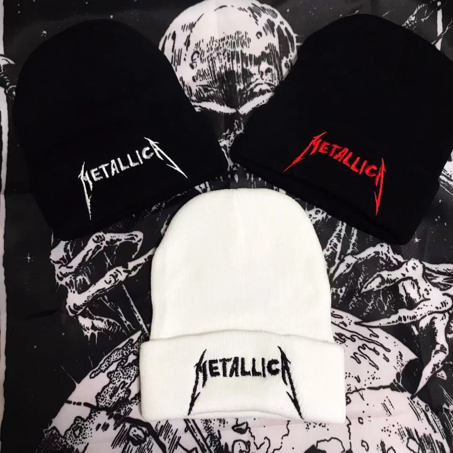 Metallica Rock Band Peripherals Woolen Hat Knitted Hat Rock Heavy Metal Style