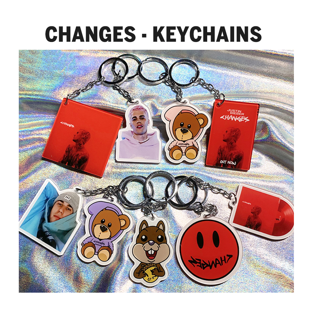 Justin Bieber Album Mini Acrylic Keychain Peripheral Accessories