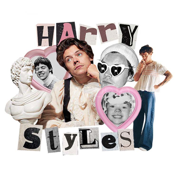  Harry Styles Sticker Rap Album Retro Waterproof Decorative Sticker Phone Sticker 