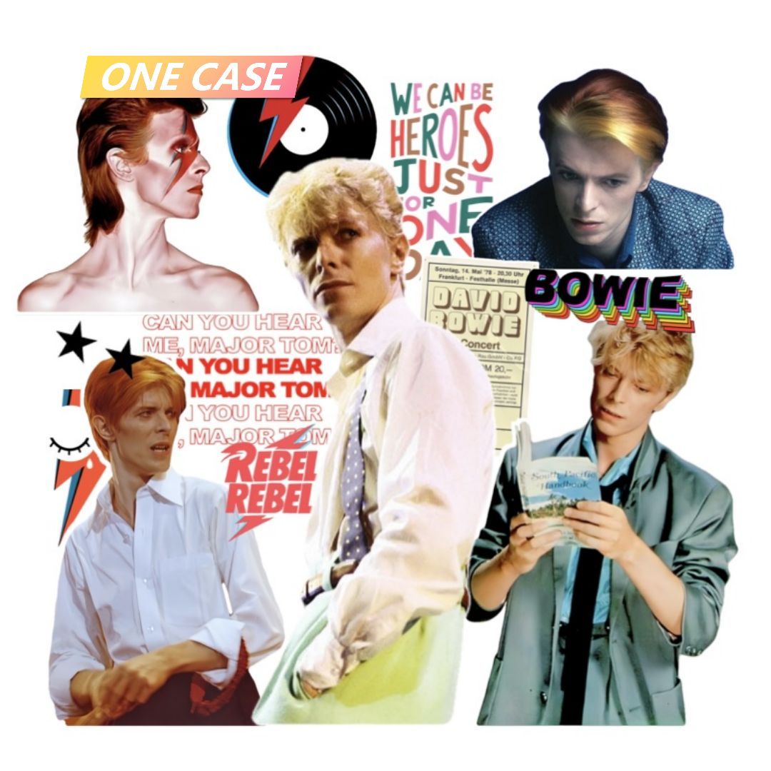 David Bowie Sticker Rock Band Retro Waterproof Decorative Sticker Rock Phone Sticker -ONECASE.STUDIO