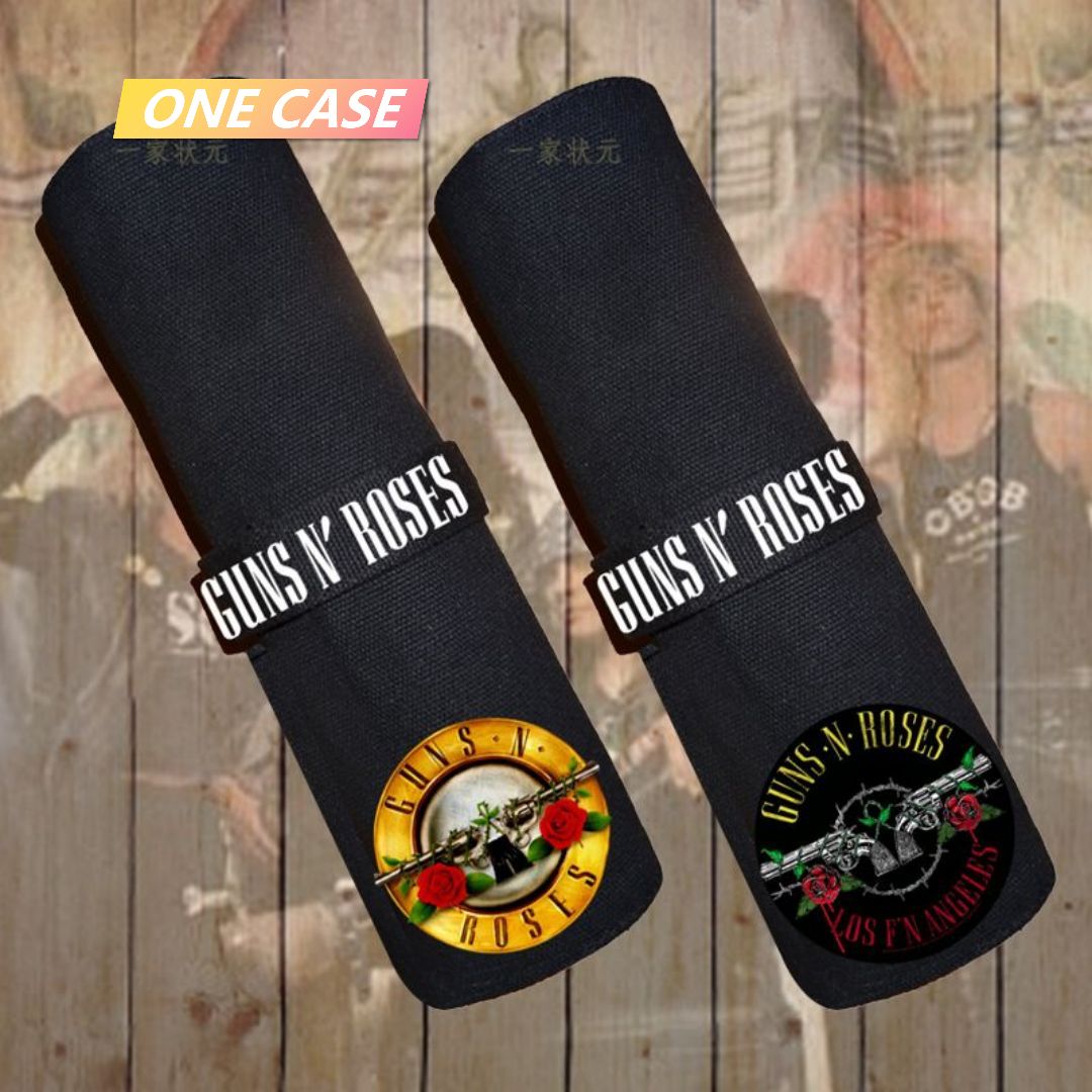 Guns N' Roses Peripheral Scroll Colored Pencil Bag Student Stationery Box-ONECASE.STUDIO