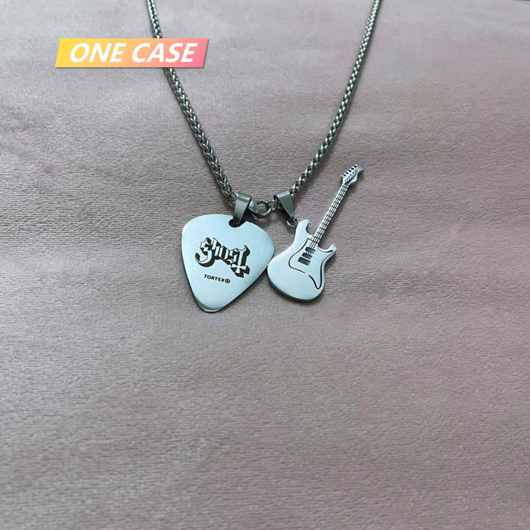 Ghost Band Pick Necklace GHOST Peripheral Guitar Heavy Metal Punk Hard Rock Classic logo-ONECASE.STUDIO