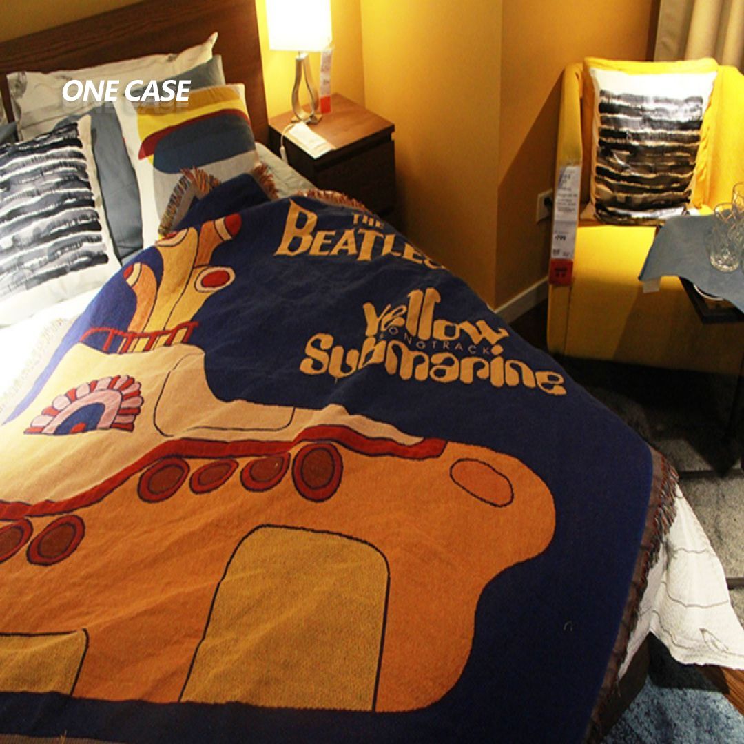 The Beatles Rock Band Music Yellow Submarine Tapestry Art Deco Cotton Blanket -ONECASE.STUDIO