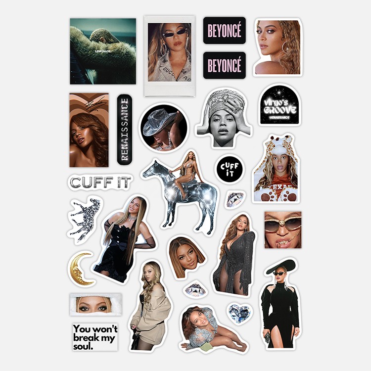 Be-yonce Sticker Waterproof PVC Deco Attached To Britpop Peripheral Midnights Sticker