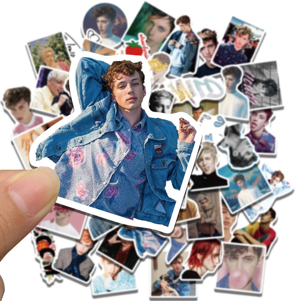 Troye Sivan Rock Band Retro Waterproof Decorative Sticker Rock Phone Sticker 