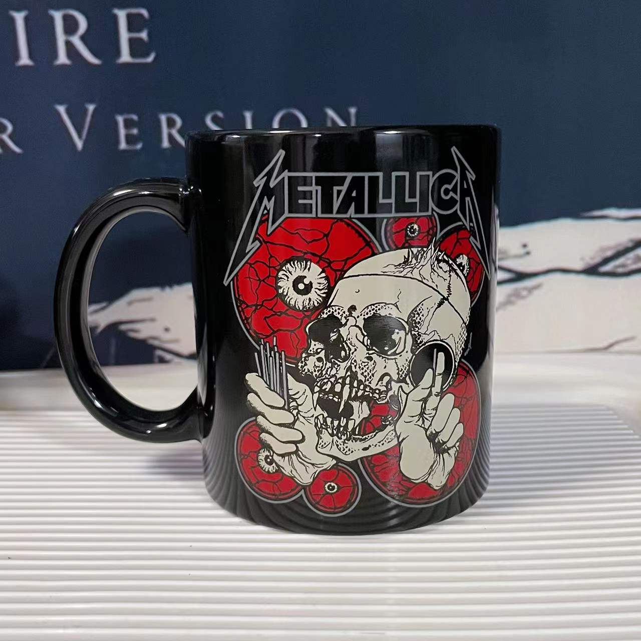 Metallica Retro Rock Band Peripheral Mugs Coffee Cup Collectible Porcelain Cup