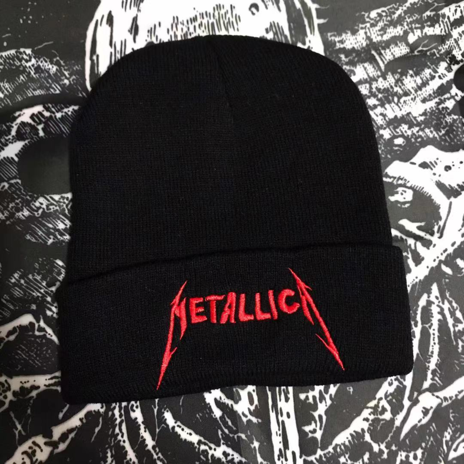 Metallica Rock Band Peripherals Woolen Hat Knitted Hat Rock Heavy Metal Style